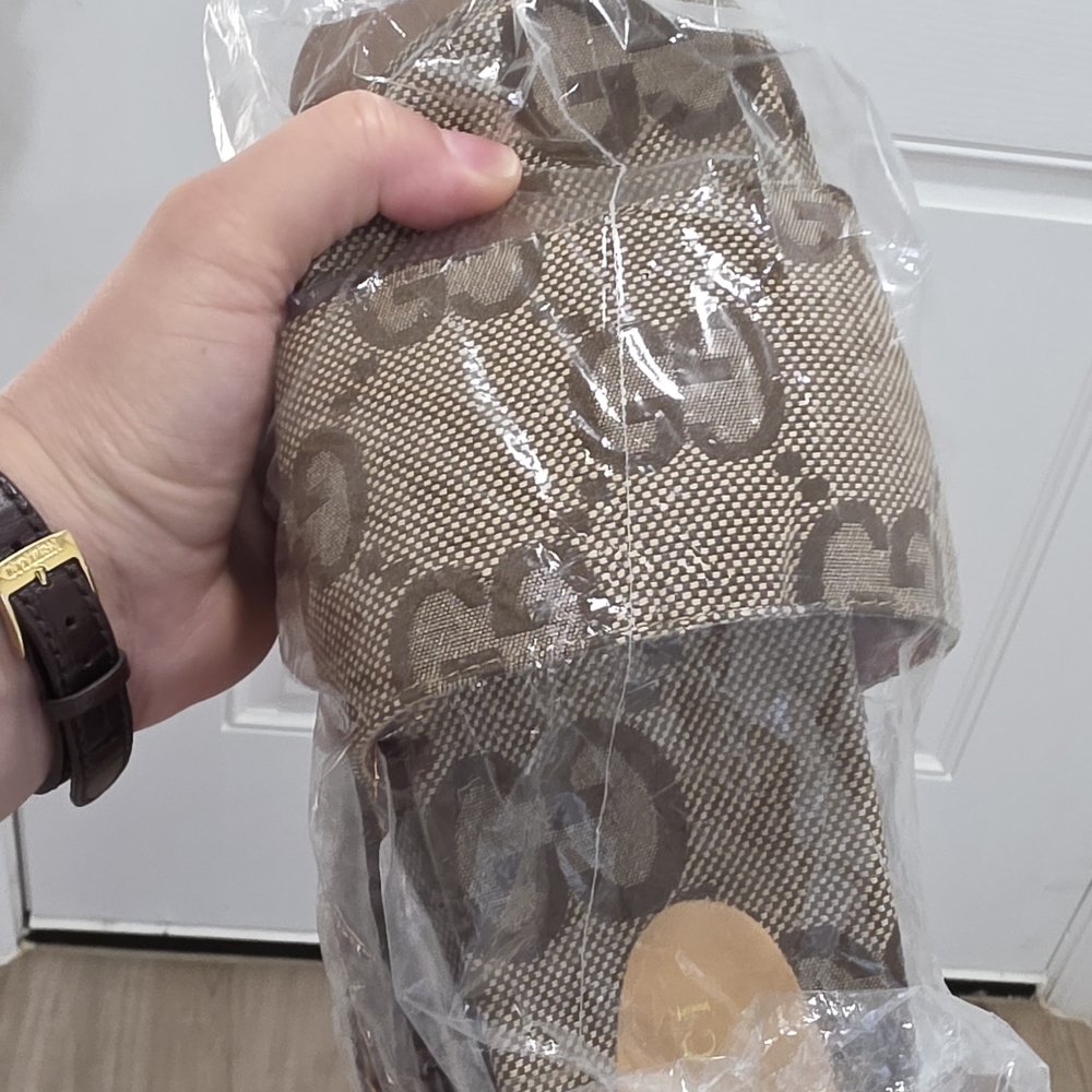 Brown Monogram Sole Sandals